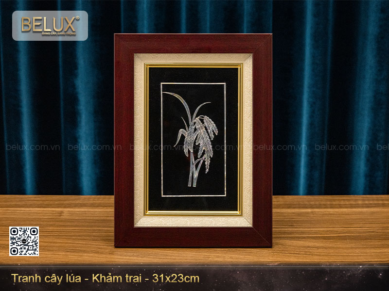 Tranh cây lúa khảm trai&nbsp;